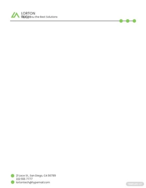 Sample Technology letterhead template Sample Technology letterhead template