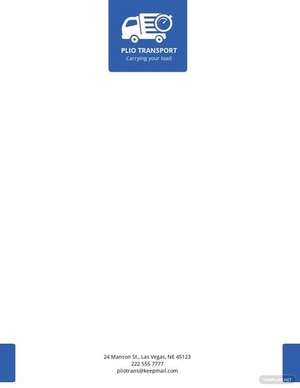 Transport Company Letterhead Template