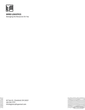 Logistics Letterhead Template