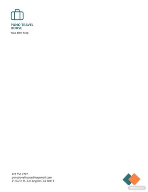 Travel & Accommodation Letterhead Template