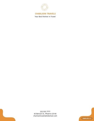 Travel Company Letterhead Template