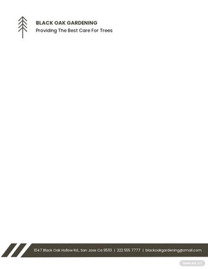 Tree Services Letterhead Template