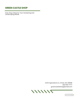 Landscape and Garden Store Letterhead Template