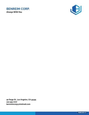 Simple Corporate Letterhead Template
