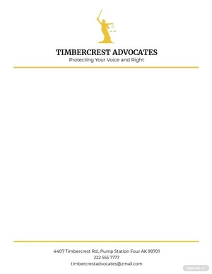 Advocate Letterhead Sample