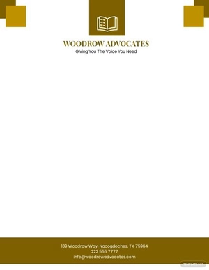 Legal Advocacy Letterhead Template