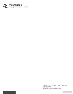 Sample Minimalist tech letterhead Template