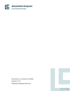 Formal Personal Letterhead Template