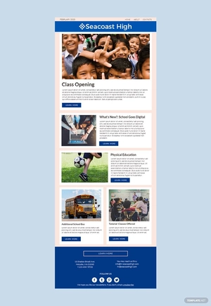 High School Newsletter Template