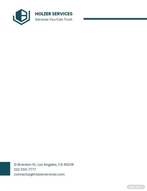 Formal Service Letterhead Template