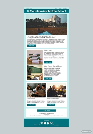 Middle School Newsletter Template