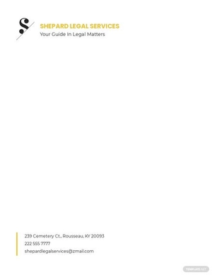 Attorney Services Letterhead Template