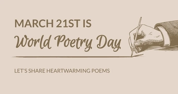 Free World Poetry Day Facebook Post Template to Edit Online