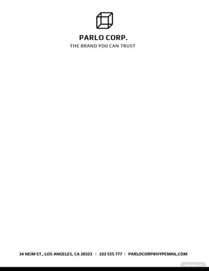 Corporate Branding Letterhead Template