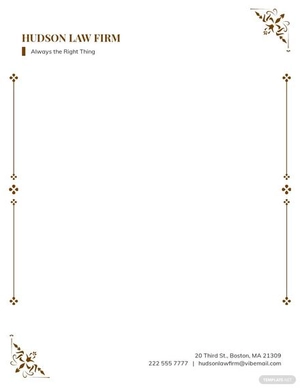 Vintage Law Firm Letterhead Template
