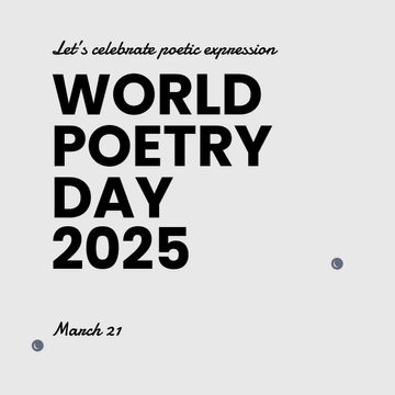 Free World Poetry Day Instagram Post Template to Edit Online