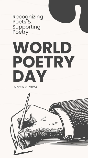 Free World Poetry Day Whatsapp Post Template to Edit Online