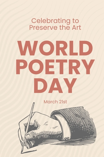 Free World Poetry Day Tumblr Post Template to Edit Online