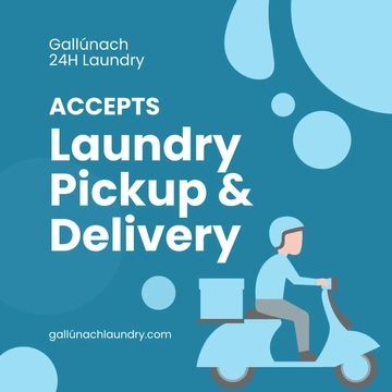 Free Laundry Delivery Instagram Post Template to Edit Online