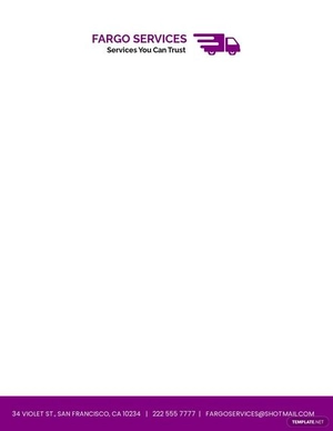 Corporate Services Letterhead Template