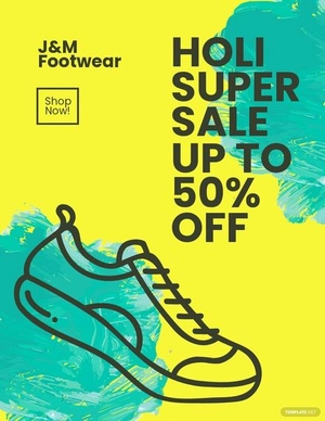 Holi Sale Flyer Template