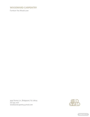 Carpentry & Woodworking Letterhead Template