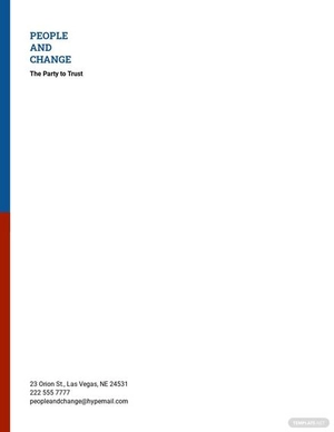 Political Letterhead Template
