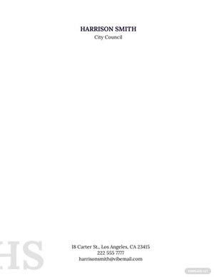 Political Candidate Letterhead Template
