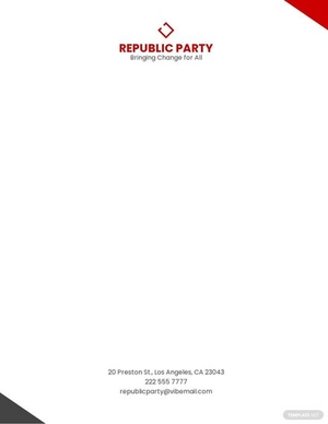 Political Party Letterhead Template