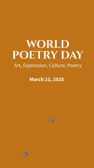 Free World Poetry Day Instagram Story Template to Edit Online