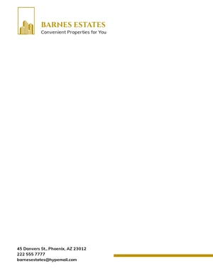 Sample Formal Letterhead Template