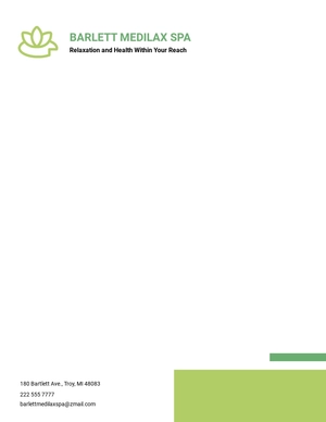 Medical Spa Letterhead Template