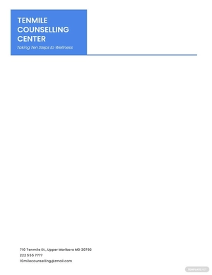 Counseling Letterhead Template