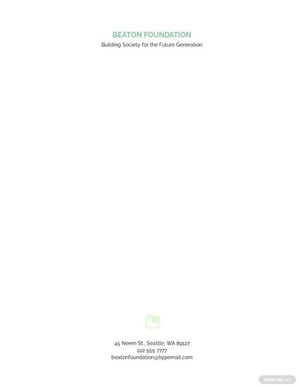 Non Profit Foundation Letterhead Template