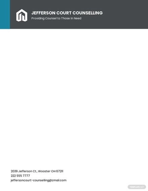 Sample Counseling Letterhead Template
