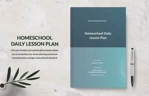 Homeschool Daily Lesson Plan Template
