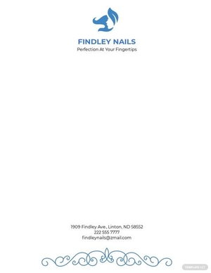 Nail Technician Letterhead Template