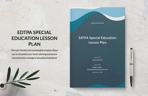 EdTPA Special Education Lesson Plan Template