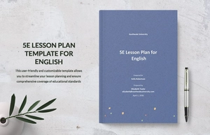 5E Lesson Plan Template for English 5E Lesson Plan Template for English