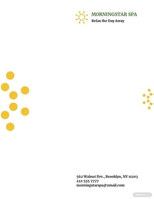 Day Spa Letterhead Template