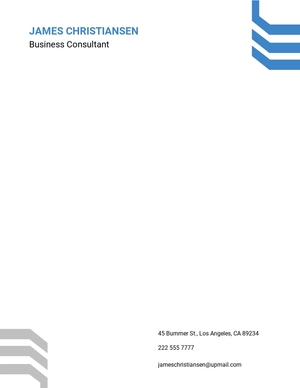Consultant Letterhead Template