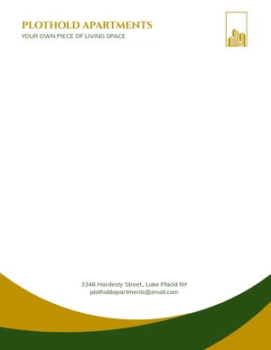 Real Estate Apartment Letterhead Template