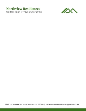 Residential Apartment Letterhead Template