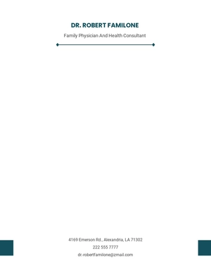 Family Physician Letterhead Template