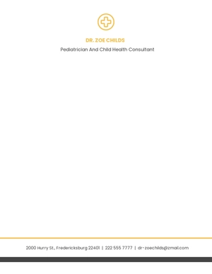 Pediatrician Letterhead Template