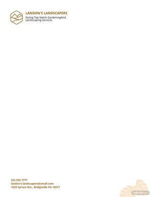 Landscaping Service Letterhead Template