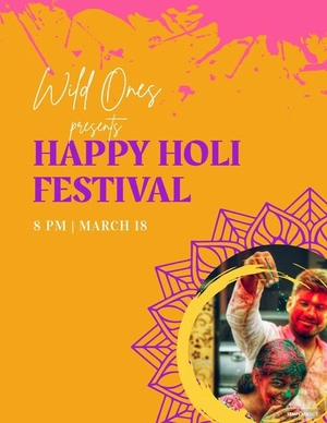 Happy Holi Flyer Template