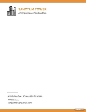 Apartment Building Letterhead Template