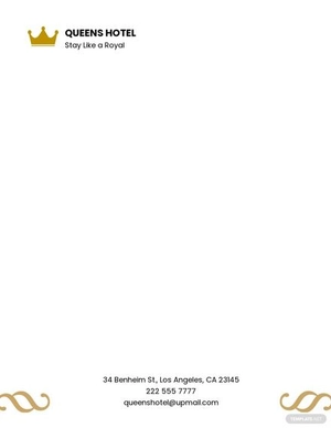 Classic Hotel Letterhead Template