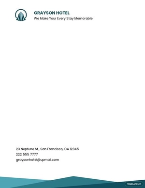 Modern Hotels Letterhead Template
